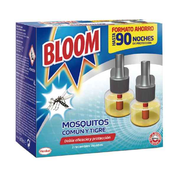 BLOOM MOSQUITOS ELECTRICO 2 REC. LIQUIDO