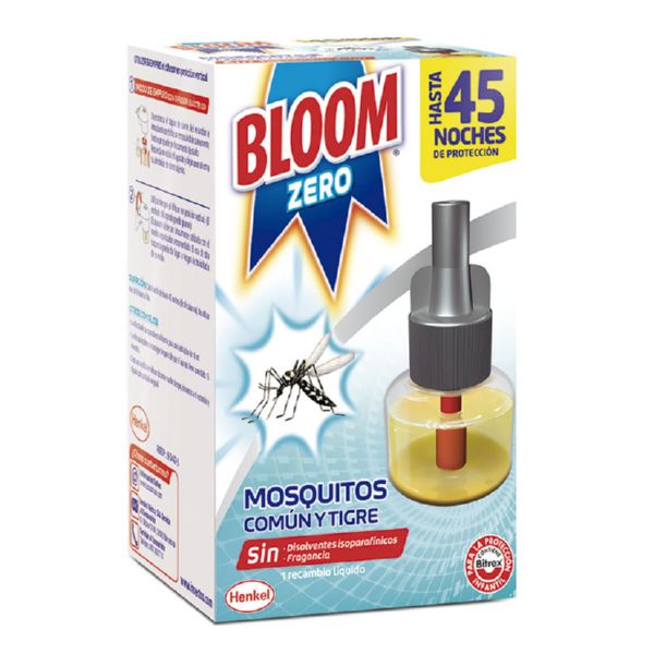 Bloom mosquitos eléctrico. Liquido. Recambio  Zero 1 ud.