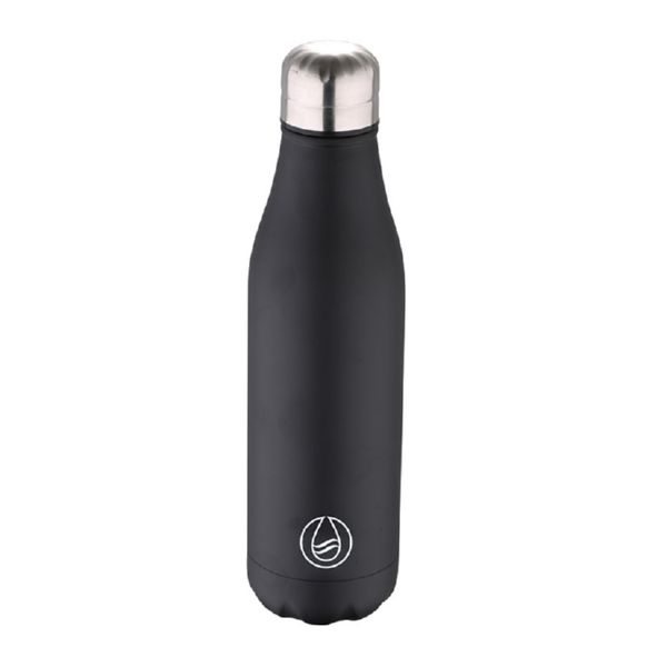 BOTELLA TERMO 500 ML.INOX. NEGRA