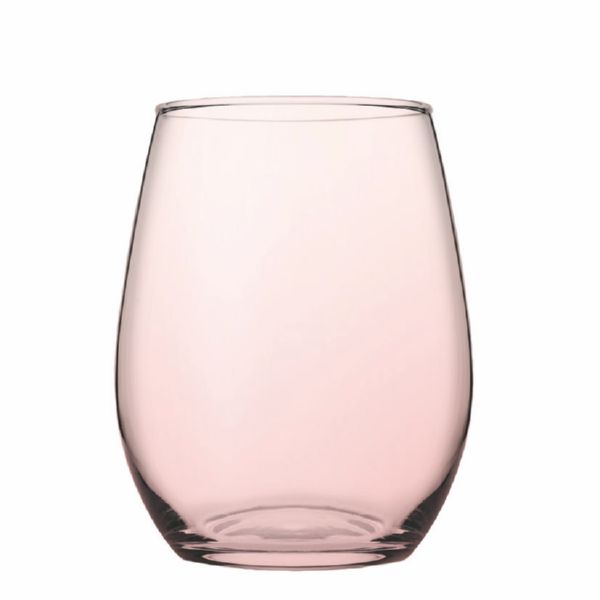 VASO CRISTAL AMBER 350CC. 6 UN. ROSA