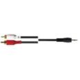 CABLE 2RCA M/ JACK 3,5MM M. ORO 2M