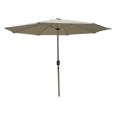 Parasol aluminio 2,7 m. Manivela Ø 38 mm (imit. inox.). Reclinable.