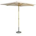 PARASOL MADERA 3 MTS COLOR CRUDO